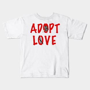 Adopt Love! - The Feathered Flock Kids T-Shirt